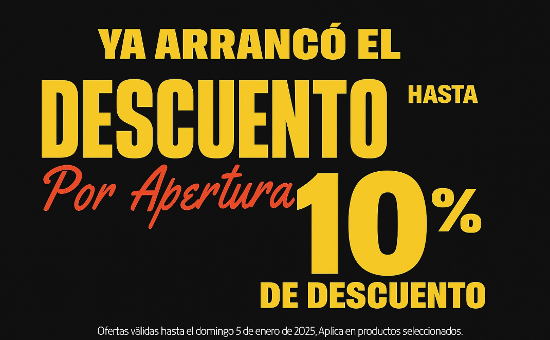 Promoción por apertura del 10%