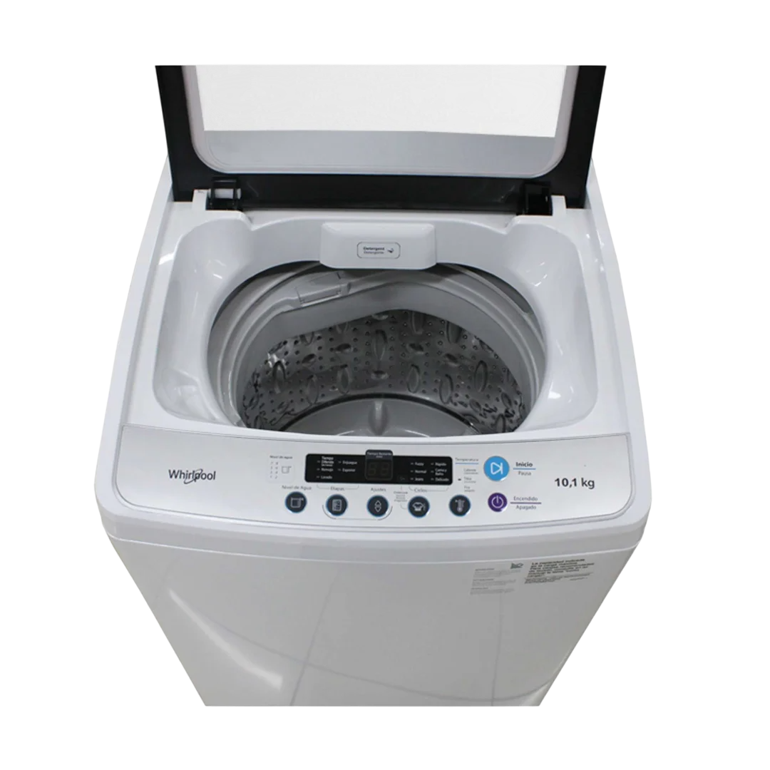 Vista superior de la lavadora