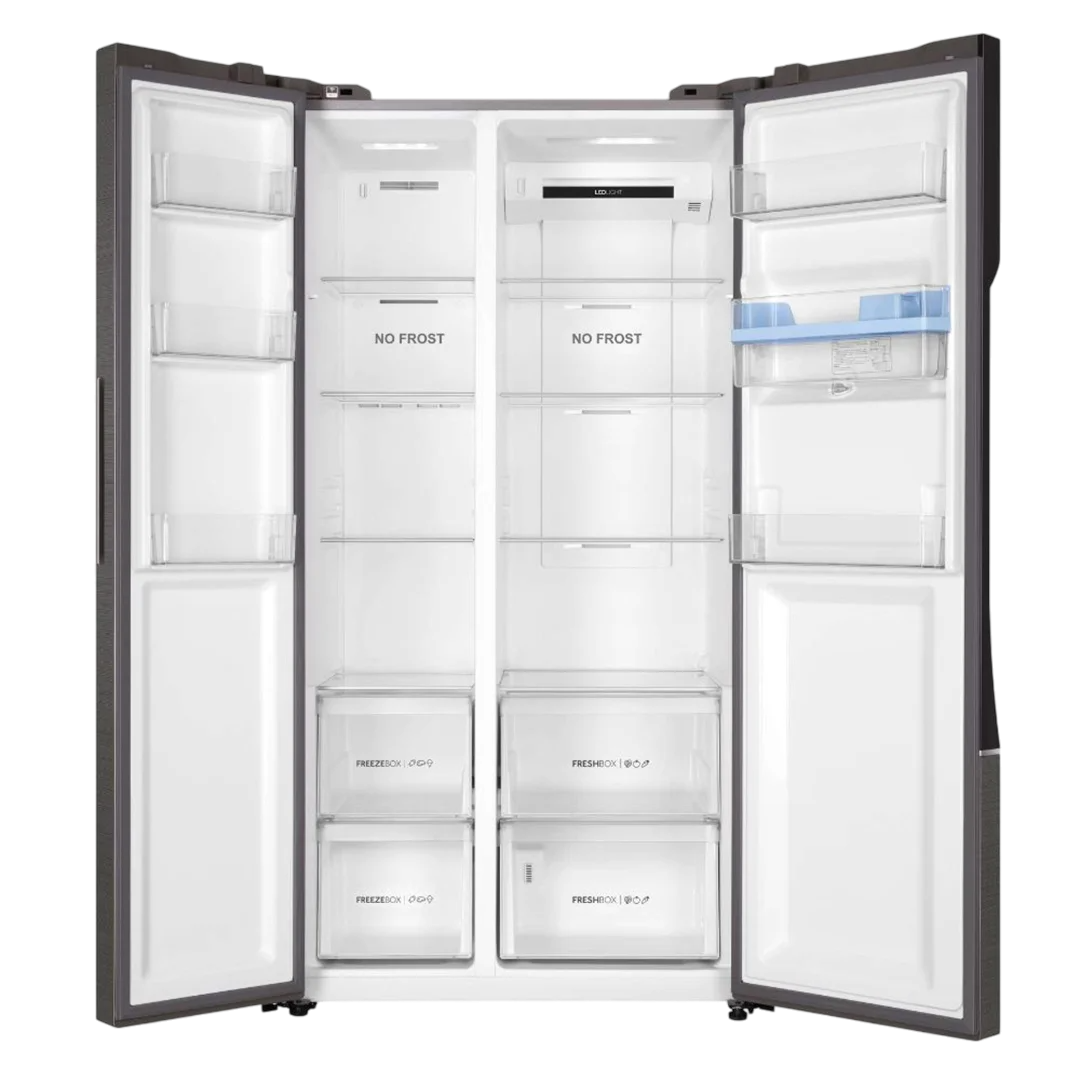 Vista de la refrigeradora abierta