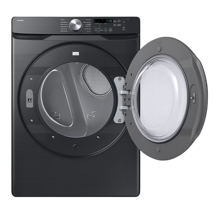 Vista de la secadora abierta